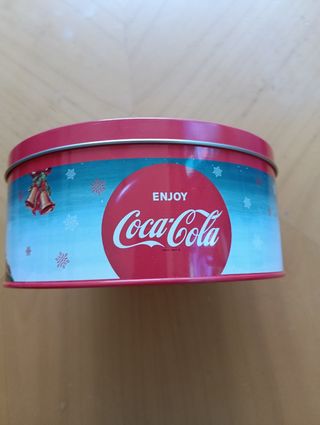 Scatola Coca-Cola Natale vintage 17cm diametro