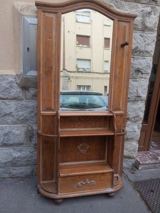 MUEBLE RECIBIDOR ANTIGUO CON ESPEJO