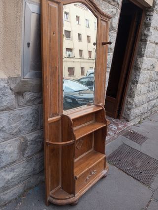 MUEBLE RECIBIDOR ANTIGUO CON ESPEJO