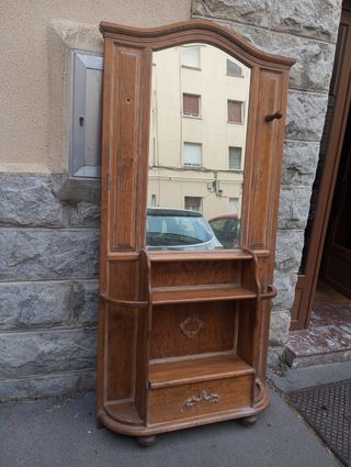 MUEBLE RECIBIDOR ANTIGUO CON ESPEJO