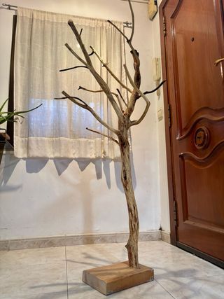 Percha pájaro madera - Decorativa