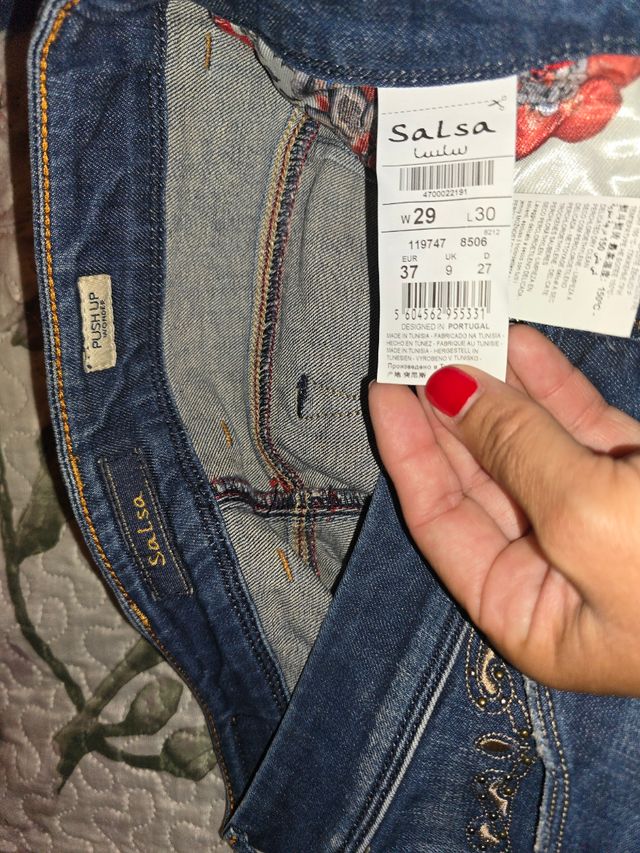 Vaqueros Salsa mujer talla 30