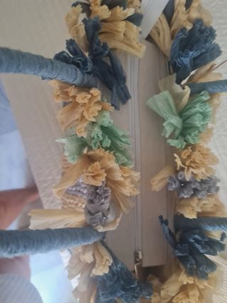 Bolsa playa rafia celeste