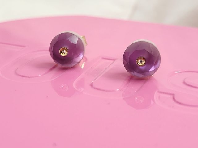 Pendientes Tous cuarzo amatista y oro 