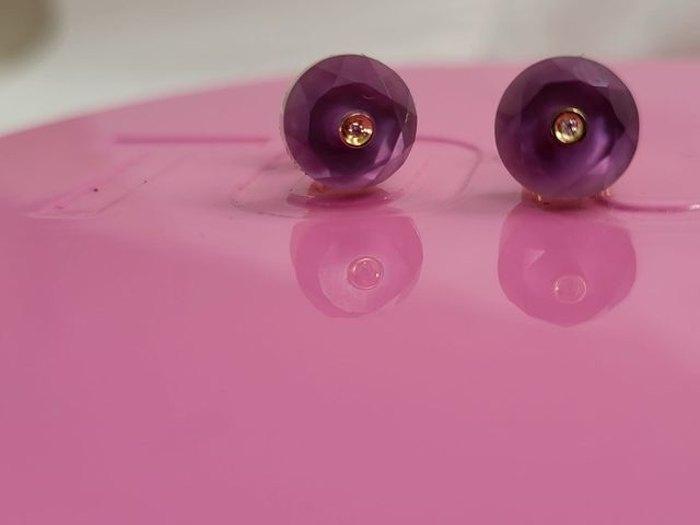 Pendientes Tous cuarzo amatista y oro 