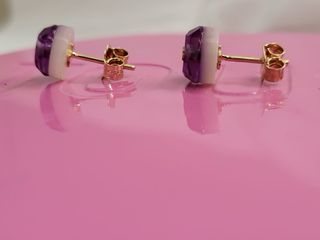 Pendientes Tous cuarzo amatista y oro 