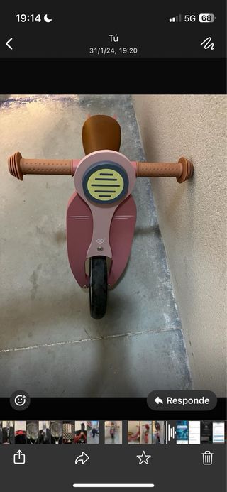 Moto Little Dutch infantil rosa