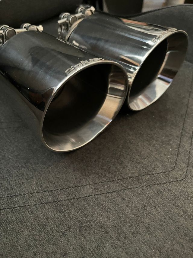 2 Puntas escape acero inoxidable 64-89