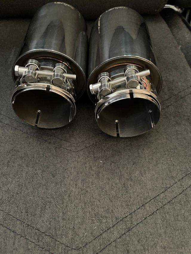 2 Puntas escape acero inoxidable 64-89