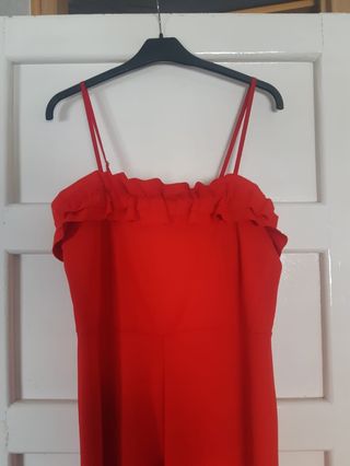 Mono rojo largo - elegante