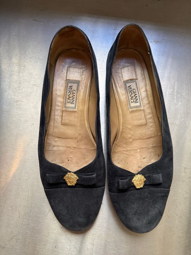 Ballerine Gianni Versace suede vintage 37.5