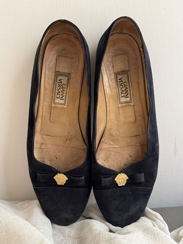 Ballerine Gianni Versace suede vintage 37.5