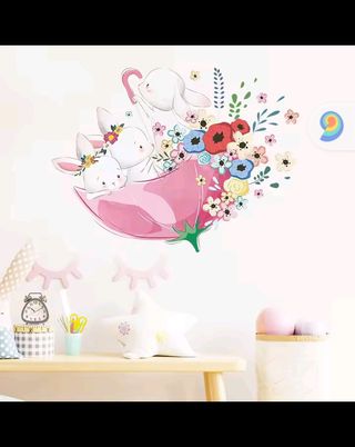 Vinilo infantil conejitos
