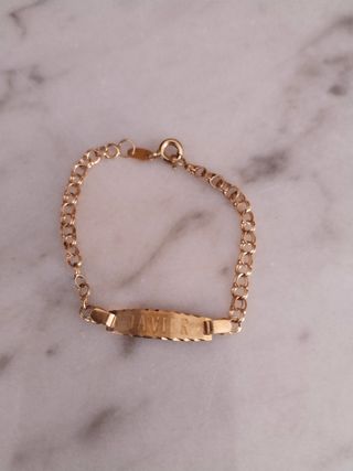 Esclava Pulsera oro de oro 18 k bebé 