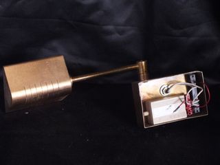 Lampada design articolata ottone alogena faretto