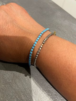Bracciale tennis turchese argento