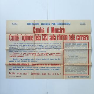 Manifesto Federazione Italiana Postelegrafonici C.