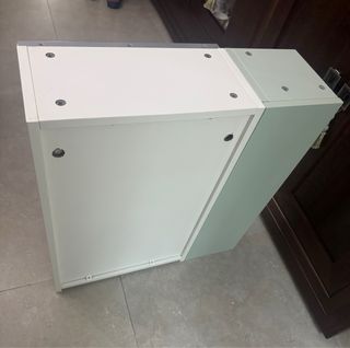 Mueble baño con espejo - Gris y Blanco