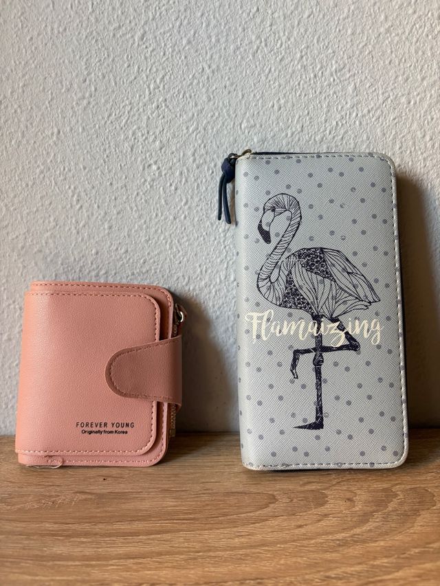 2 Carteras Mujer Forever Young - Rosa y Gris