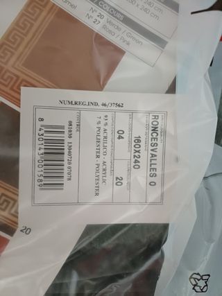 Manta Zamorana Vidal y Sanz, valencia,