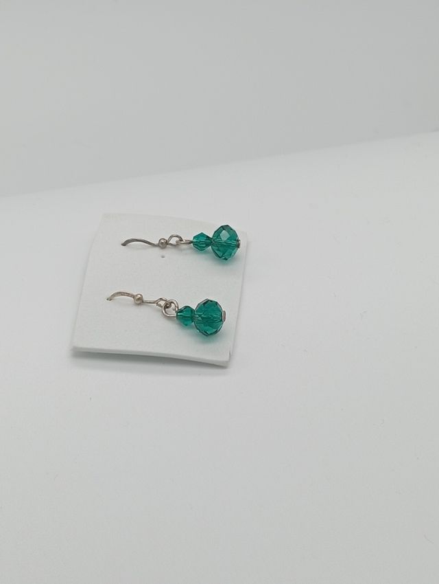 Pendientes vintage verde esmeralda