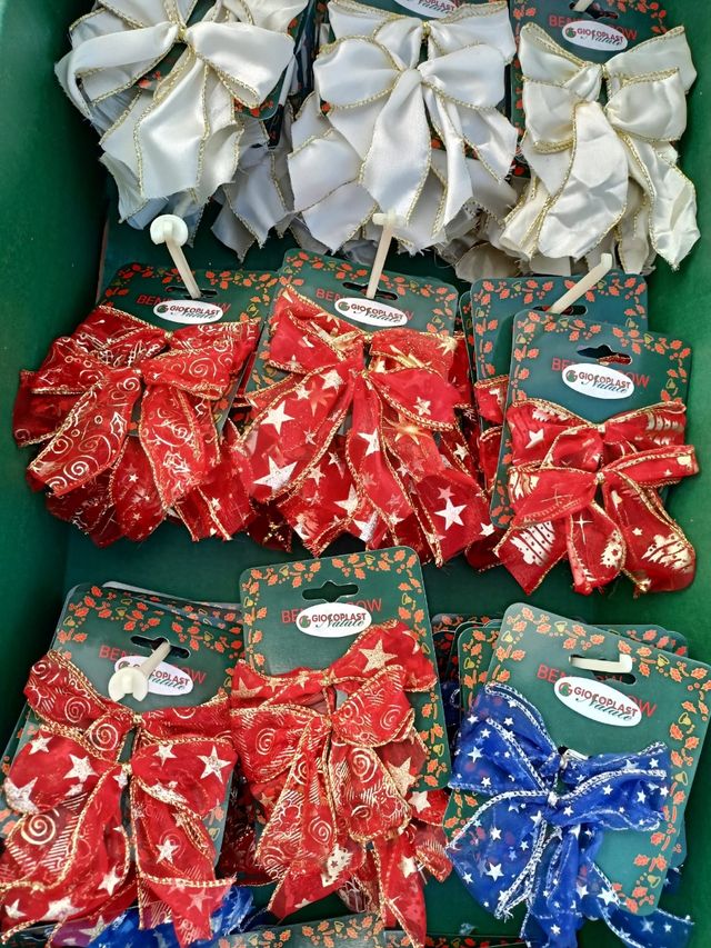 Fiocco Natale GIOCOPLAST rosso e bianco