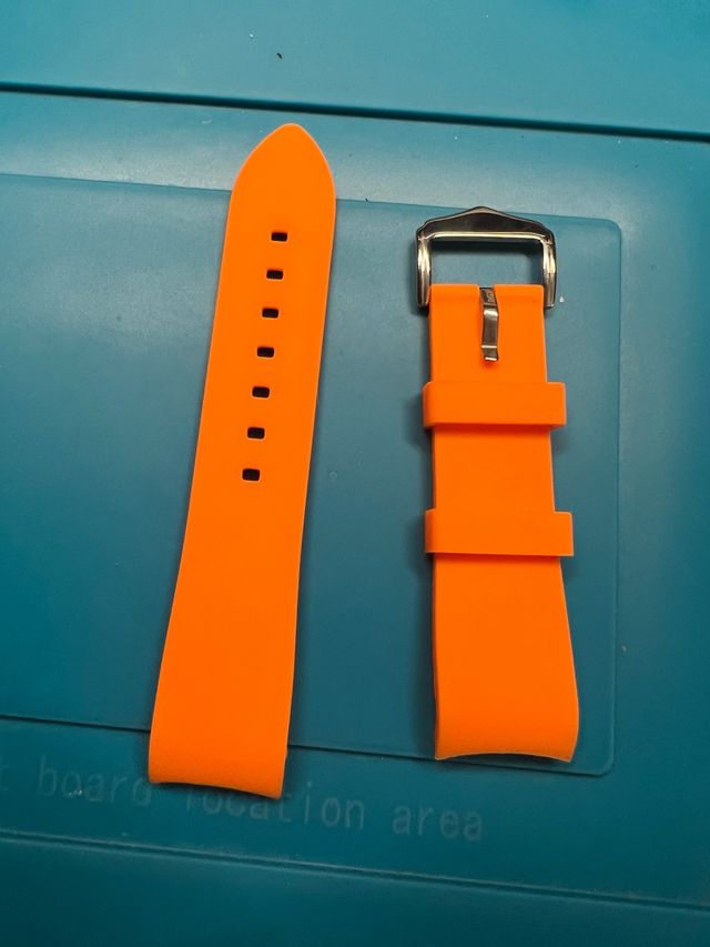 Correa reloj silicona naranja 22mm