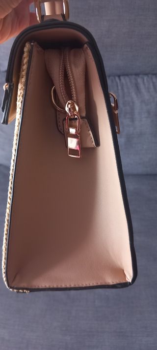Bolso rafia beige - Bolso mujer