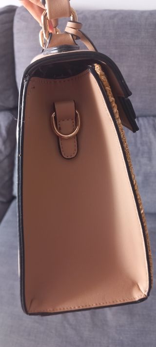 Bolso rafia beige - Bolso mujer