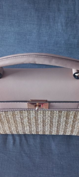 Bolso rafia beige - Bolso mujer