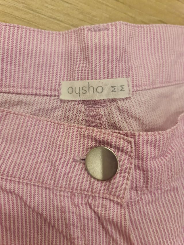 Shorts Oysho rayas rojas y blancas