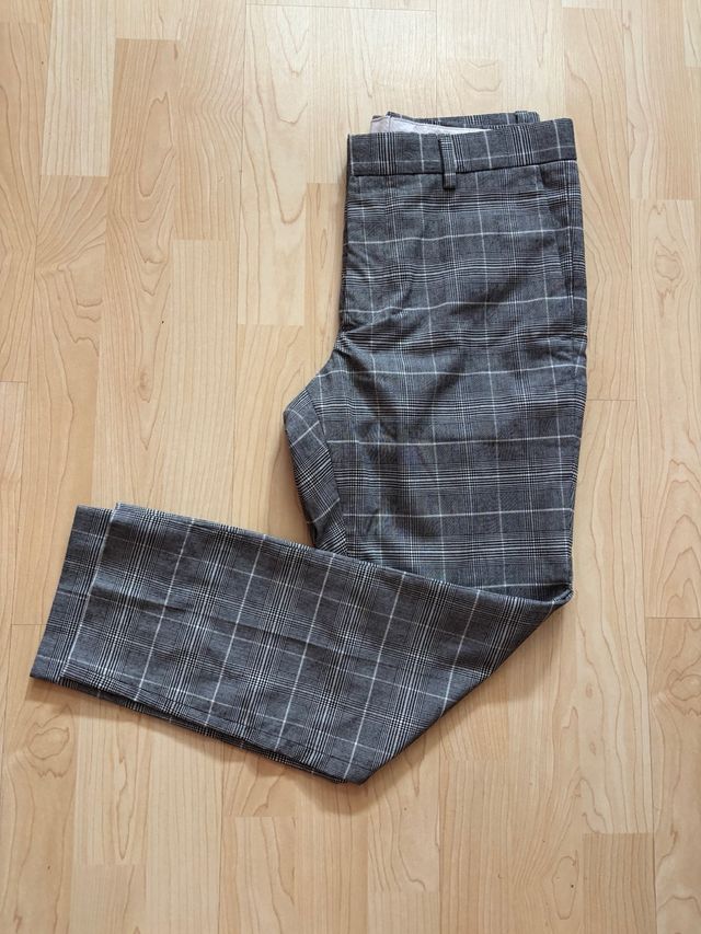 Pantalón vestir gris - M