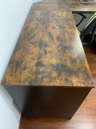 Escritorio esquinero Vasagle - Madera y metal