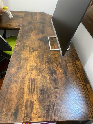 Escritorio esquinero Vasagle - Madera y metal