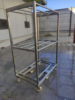 Carro transporte jamones acero inoxidable