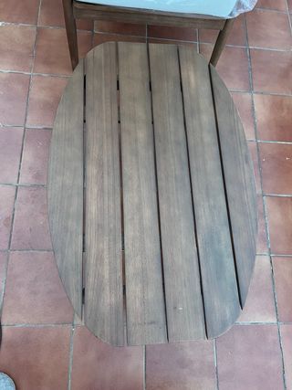 Mesa centro exterior madera marrón