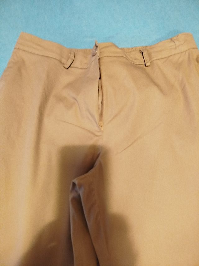 Pantaloni Lizalu beige e neri