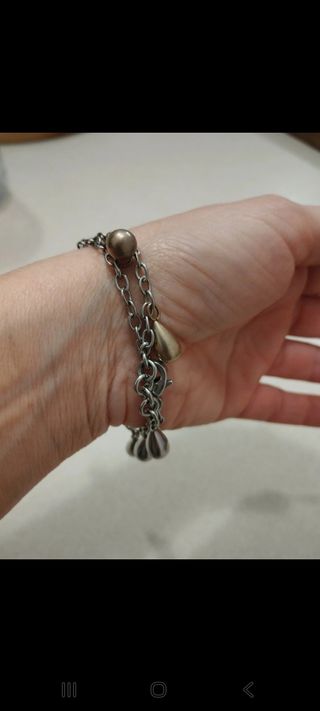 Parure argento e oro - Collana, braccialetto, orec