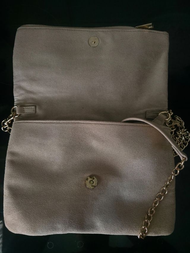 Bolso beige con flores
