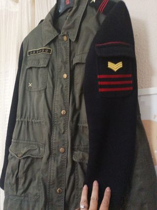 Chaquetón militar verde oliva
