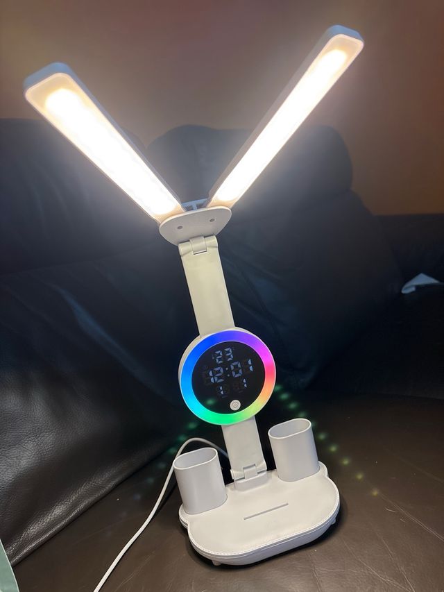 Lámpara escritorio LED 2 cabezales