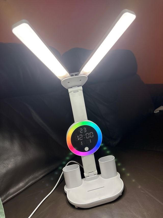 Lámpara escritorio LED 2 cabezales