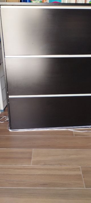 Zapatero 3 estantes - Negro/Marrón