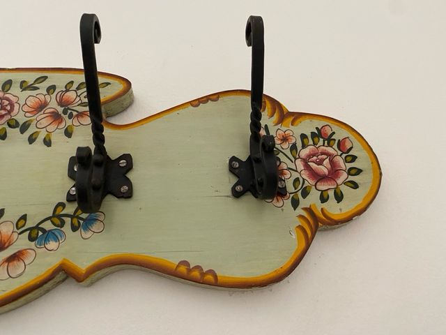 Appendino da parete shabby chic - 5 ganci 