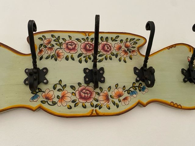 Appendino da parete shabby chic - 5 ganci 