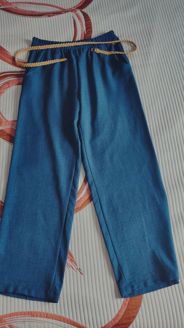 Pantalones fluidos Dina Dess - azules