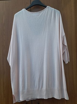 Jersey AMICHI rosa manga 3/4