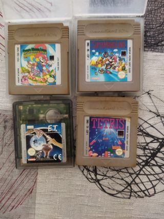 4 Juegos Game Boy - Super Mario Land, E.T., Tetris