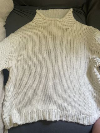 jersey cuello alto blanco