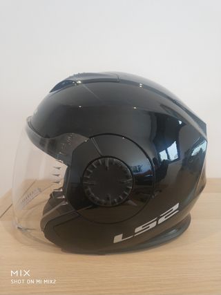 Casco moto Jet LS2 Verso negro XXL 
